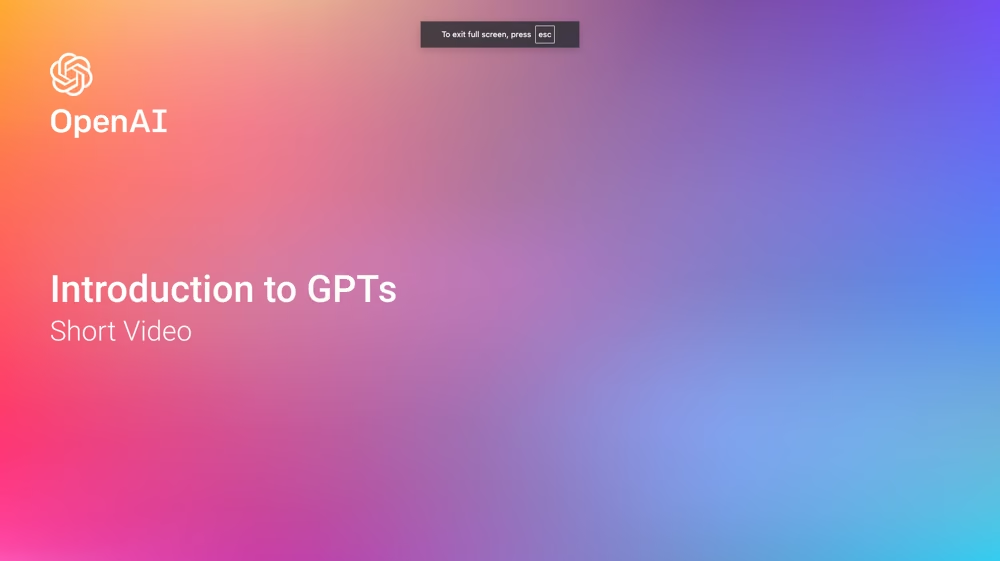 Introduction to GPTs